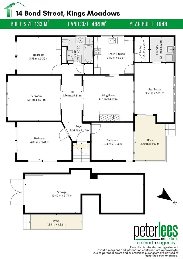Floorplan of Homely house listing, 14 Bond Street, Kings Meadows TAS 7249