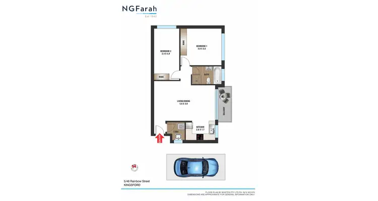 Floorplan of Homely apartment listing, 5/46 Rainbow Street, Kingsford NSW 2032