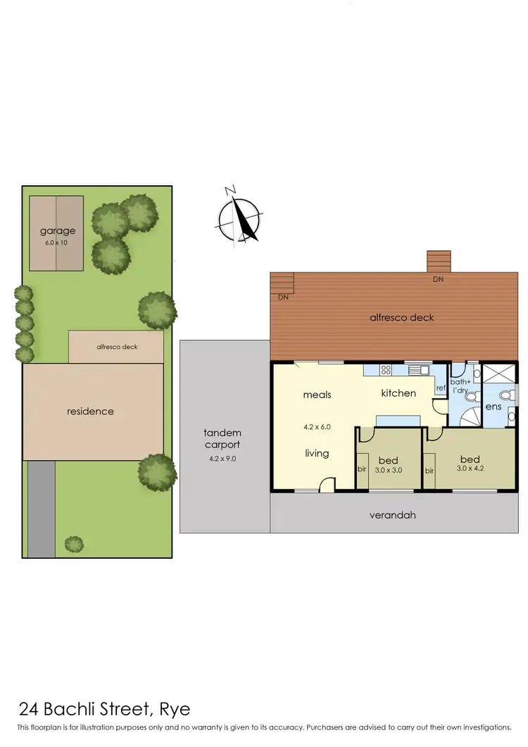Floorplan of Homely house listing, 24 Bachli Street, Rye VIC 3941