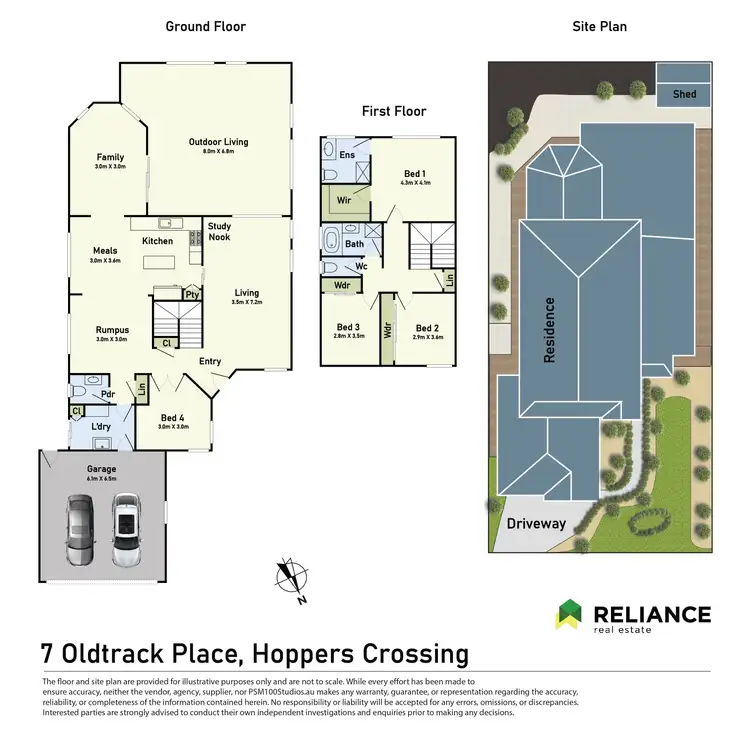 Floorplan of Homely house listing, 7 Oldtrack Place, Hoppers Crossing VIC 3029