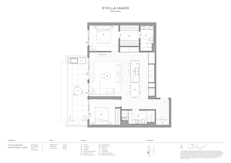 Floorplan of Homely townhouse listing, 204/39 Bay Street, Rippleside VIC 3215