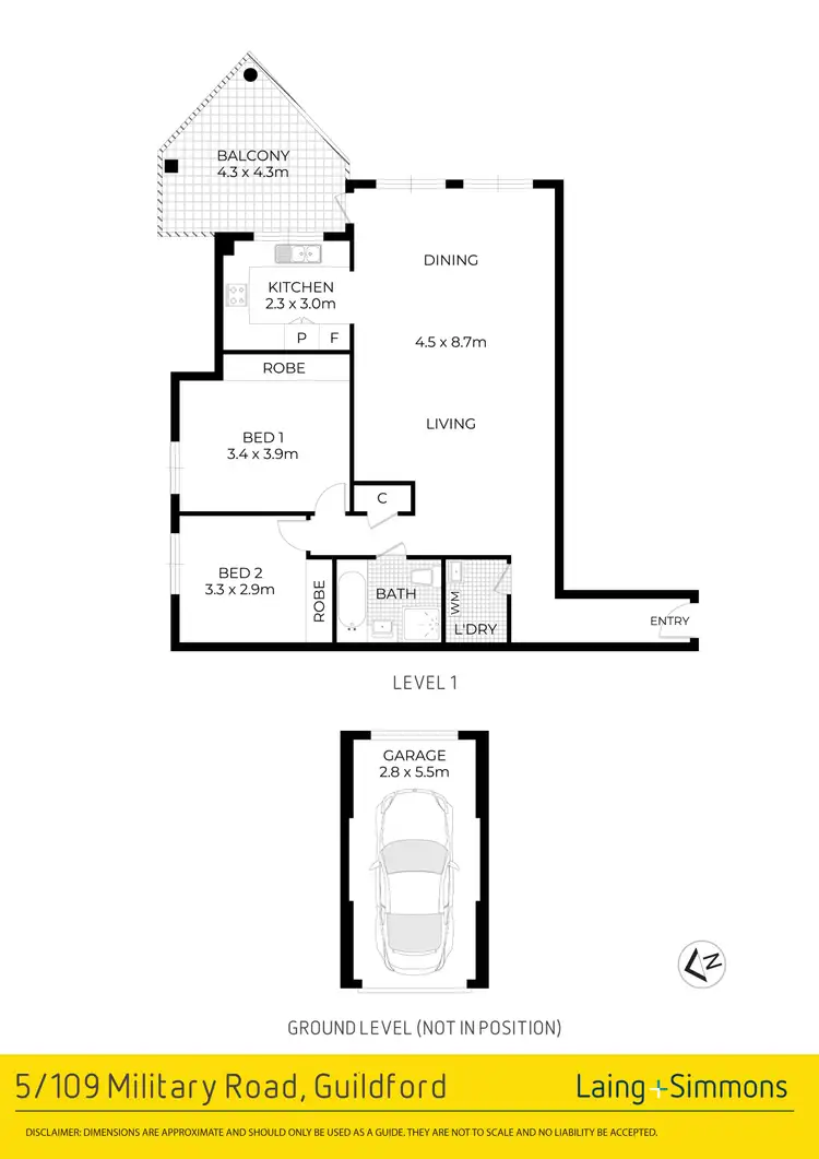 Floorplan of Homely unit listing, 5/109-110 Military Road, Guildford NSW 2161