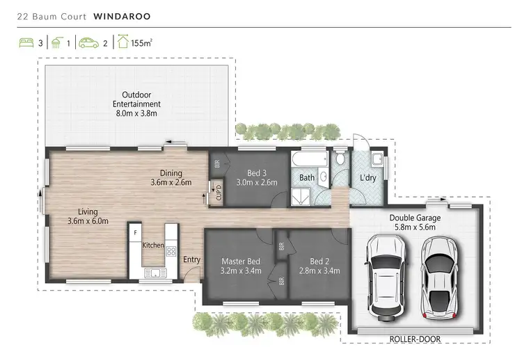 Floorplan of Homely house listing, 22 Baum Court, Windaroo QLD 4207