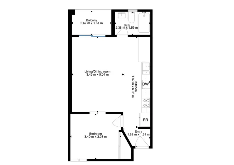 Floorplan of Homely apartment listing, 128 Cathedral Street, Woolloomooloo NSW 2011