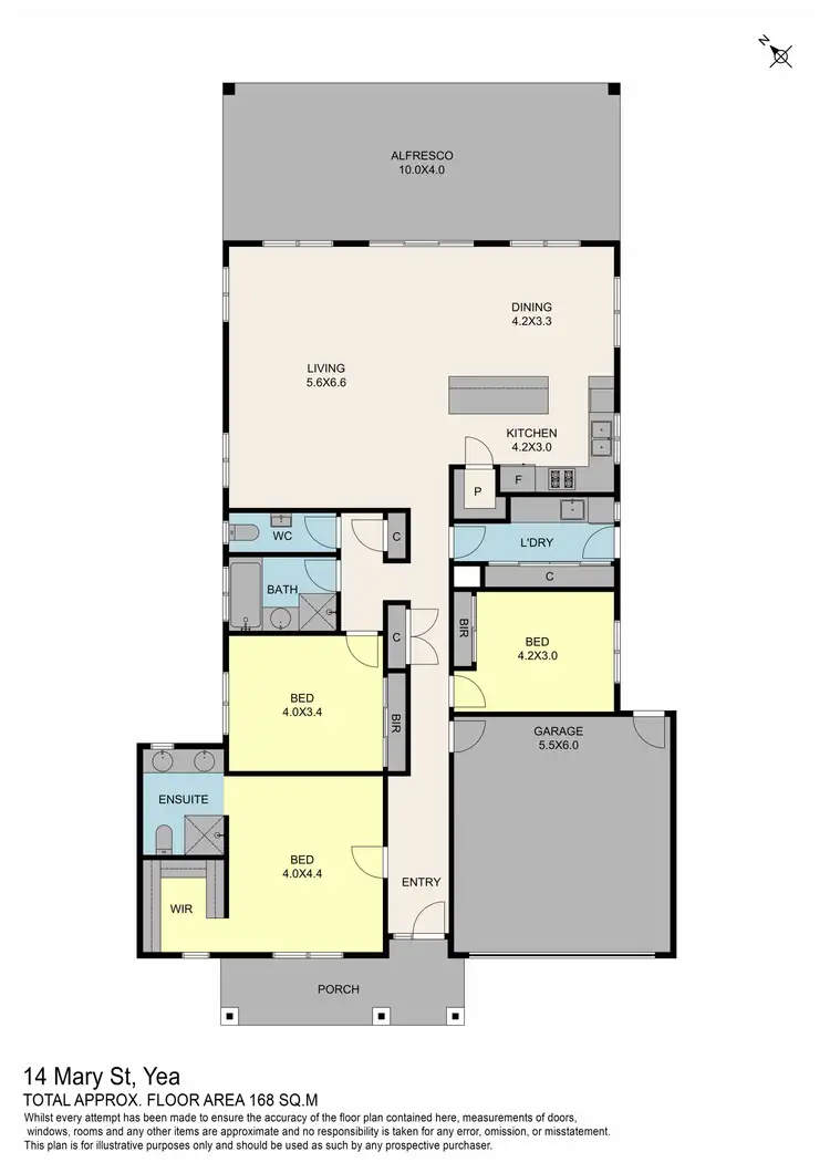 Floorplan of Homely house listing, 14 Mary Street, Yea VIC 3717