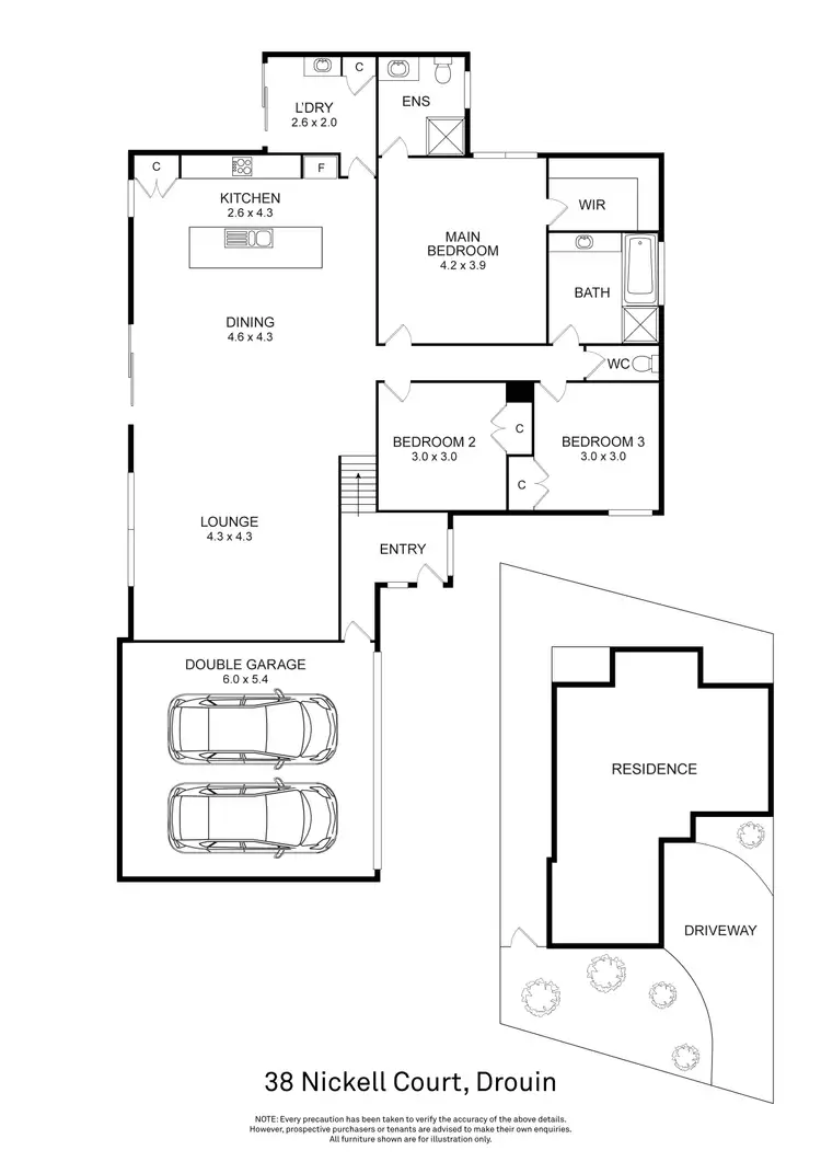 Floorplan of Homely house listing, 38 Nickell Court, Drouin VIC 3818