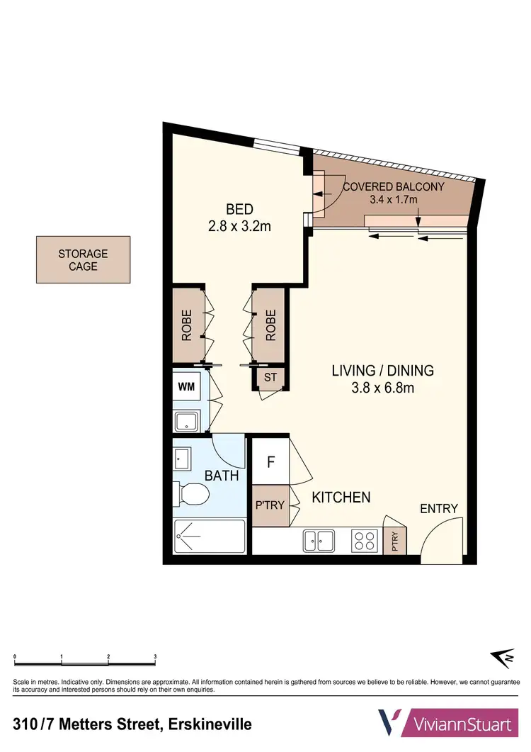 Floorplan of Homely apartment listing, Level 3/310/7 Metters Street, Erskineville NSW 2043