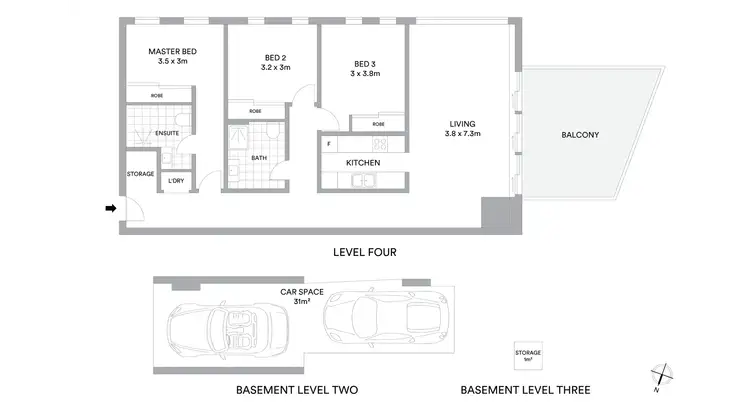 Floorplan of Homely apartment listing, 401/77 Ridge Street, Gordon NSW 2072