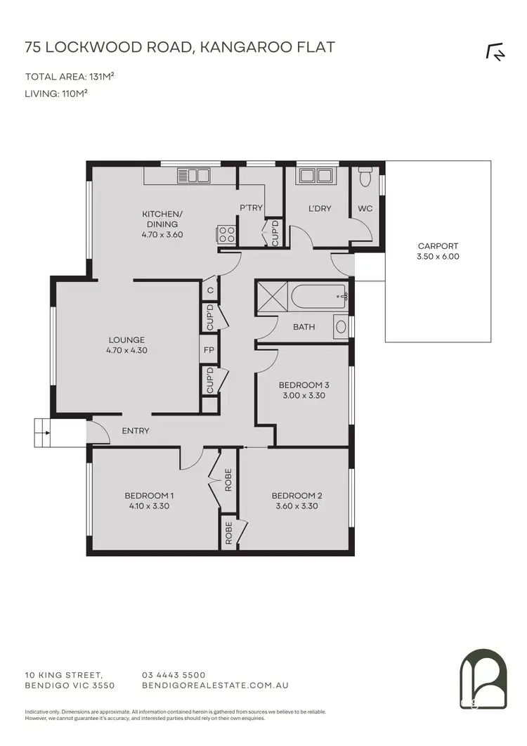 Floorplan of Homely house listing, 75 Lockwood Road, Kangaroo Flat VIC 3555