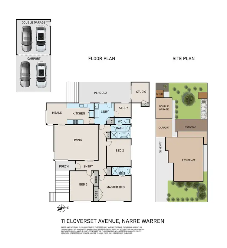 Floorplan of Homely house listing, 11 Cloverset Avenue, Narre Warren VIC 3805