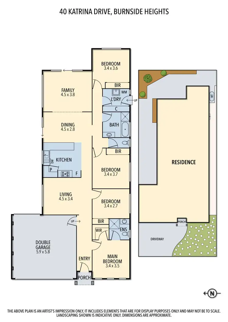 Floorplan of Homely house listing, 40 Katrina Drive, Burnside Heights VIC 3023