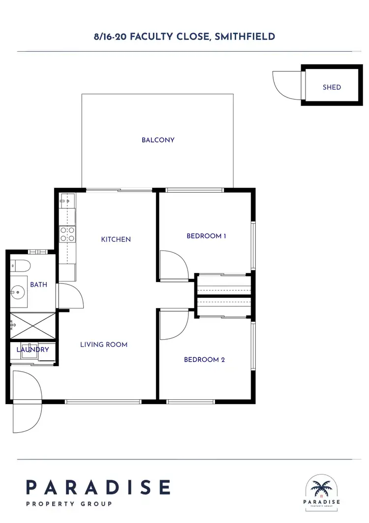 Floorplan of Homely unit listing, 8/16-20 Faculty Close, Smithfield QLD 4878