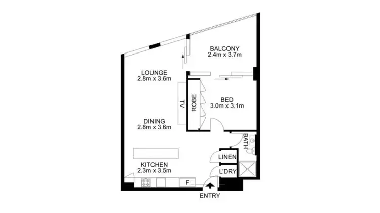 Floorplan of Homely apartment listing, 1205/60 Bathurst Street, Sydney NSW 2000