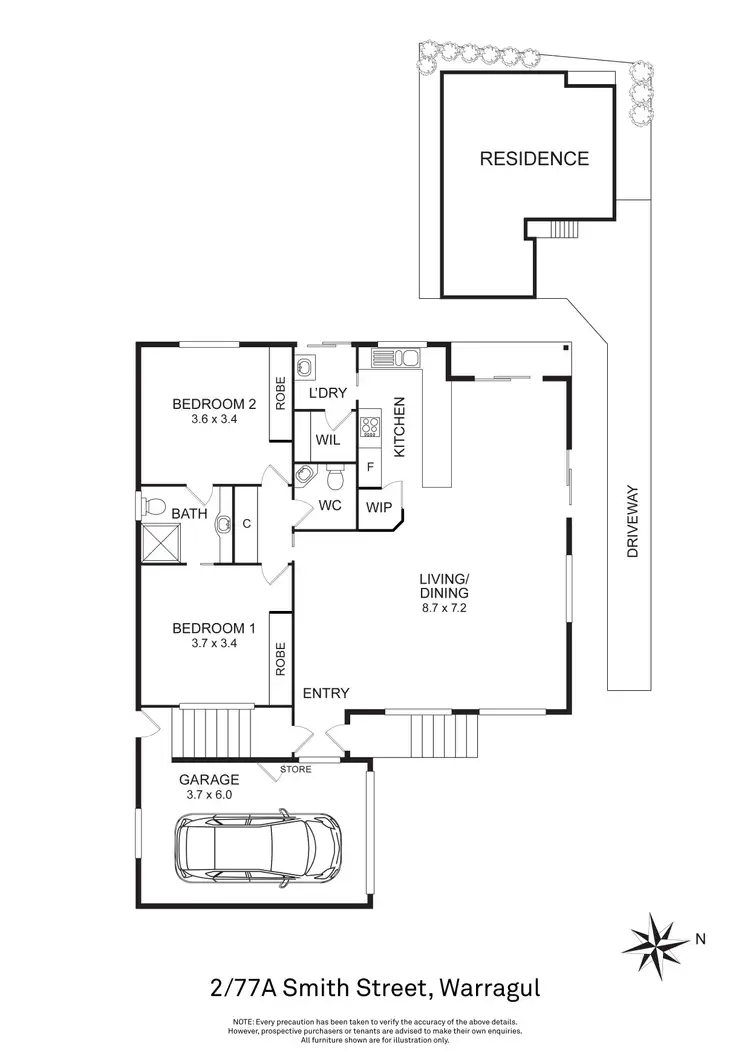 Floorplan of Homely house listing, 2/77A Smith Street, Warragul VIC 3820
