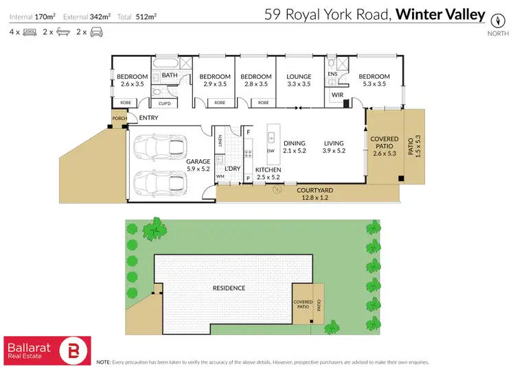 Floorplan of Homely house listing, 59 Royal York Road, Winter Valley VIC 3358