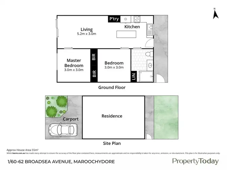 Floorplan of Homely house listing, 1/60-62 Broadsea Avenue, Maroochydore QLD 4558