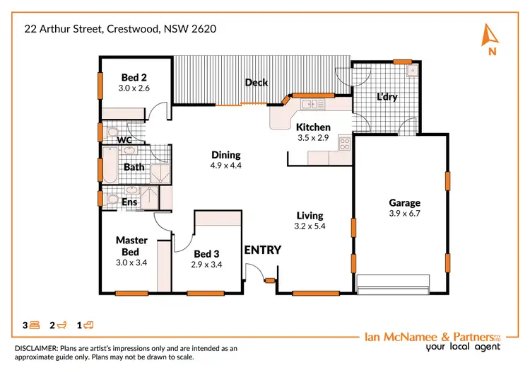 Floorplan of Homely house listing, 22 Arthur Street, Queanbeyan NSW 2620
