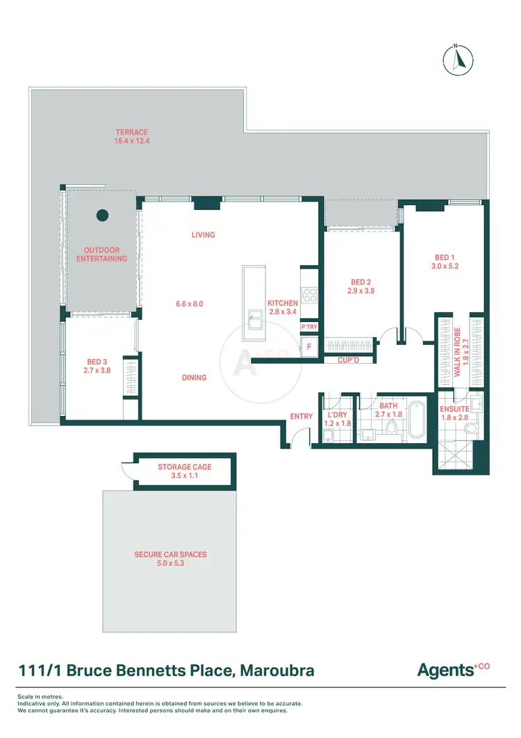 Floorplan of Homely apartment listing, 111/1 Bruce Bennetts Place, Maroubra NSW 2035