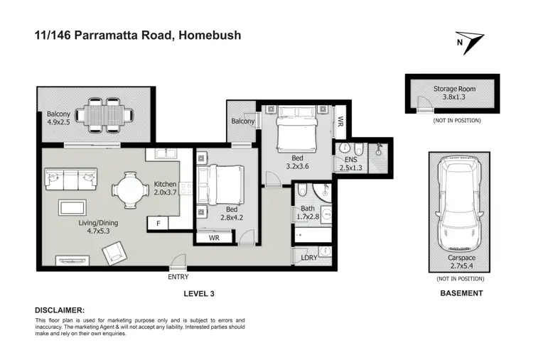 Floorplan of Homely apartment listing, 11/146-152 Parramatta Road, Homebush NSW 2140