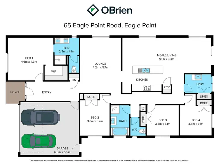 Floorplan of Homely house listing, 65 Eagle Point Road, Eagle Point VIC 3878
