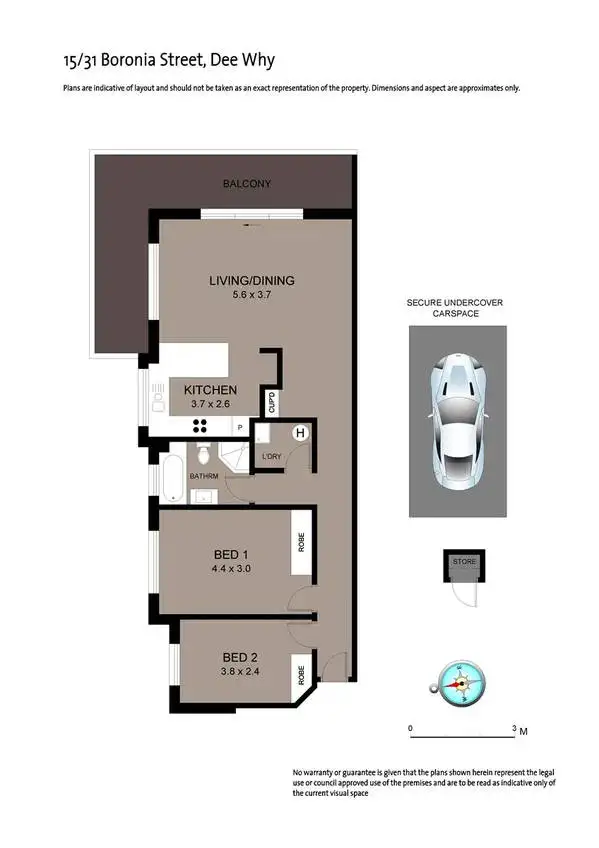 Floorplan of Homely unit listing, 15/31 Boronia Street, Dee Why NSW 2099