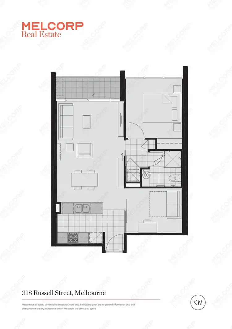 Floorplan of Homely apartment listing, 3104/318 Russell Street, Melbourne VIC 3000