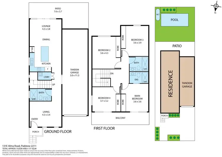Floorplan of Homely semi-detached listing, 131D Alma Road, Padstow NSW 2211