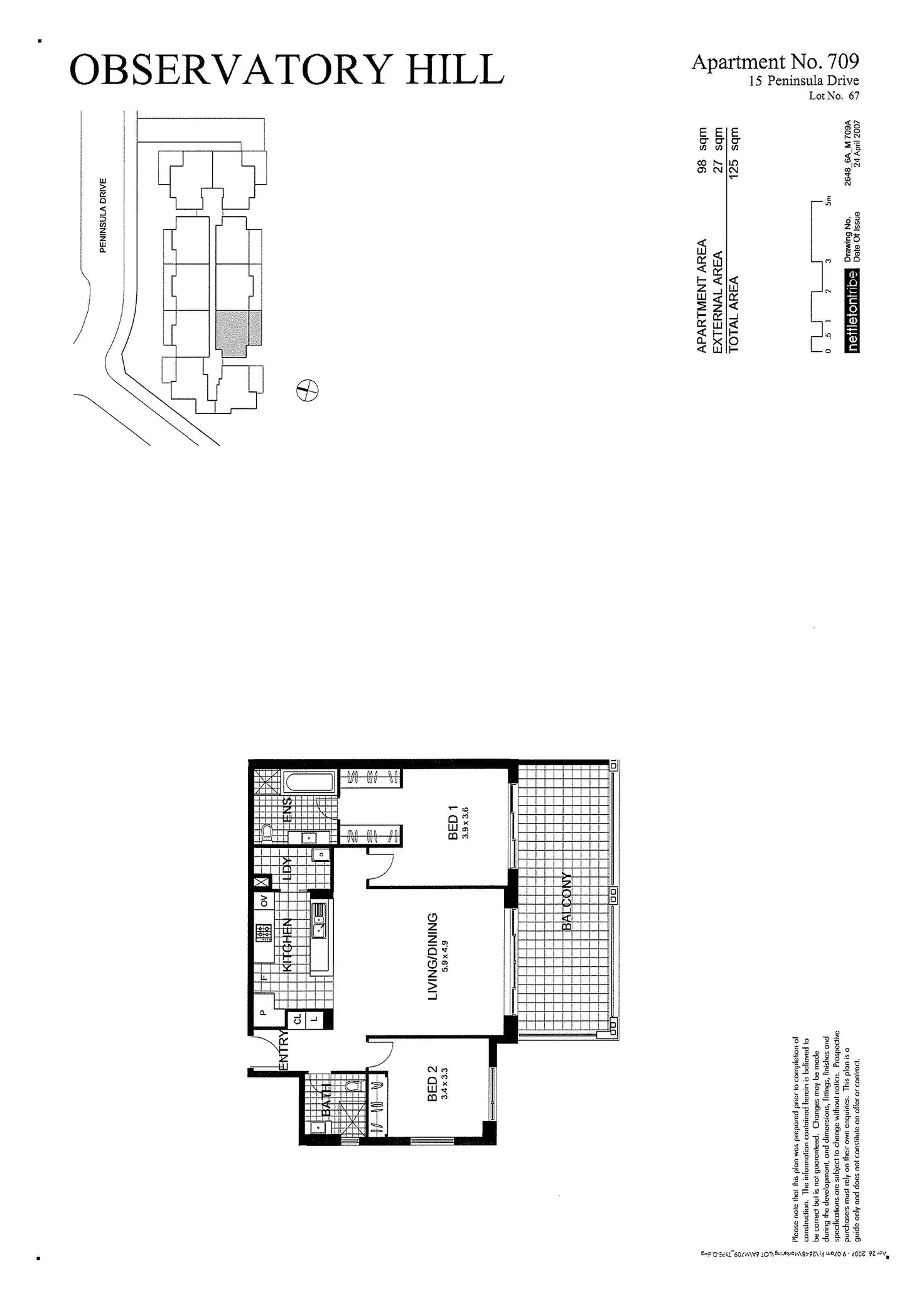 Floorplan of Homely apartment listing, 709/15-17 Peninsula Drive, Breakfast Point NSW 2137