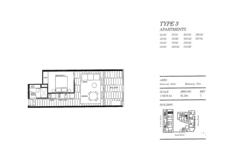 Floorplan of Homely apartment listing, S1502/178 Thomas Street, Haymarket NSW 2000