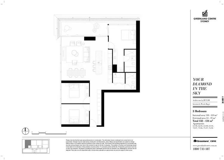 Floorplan of Homely apartment listing, 7507/117 Bathurst Street, Sydney NSW 2000