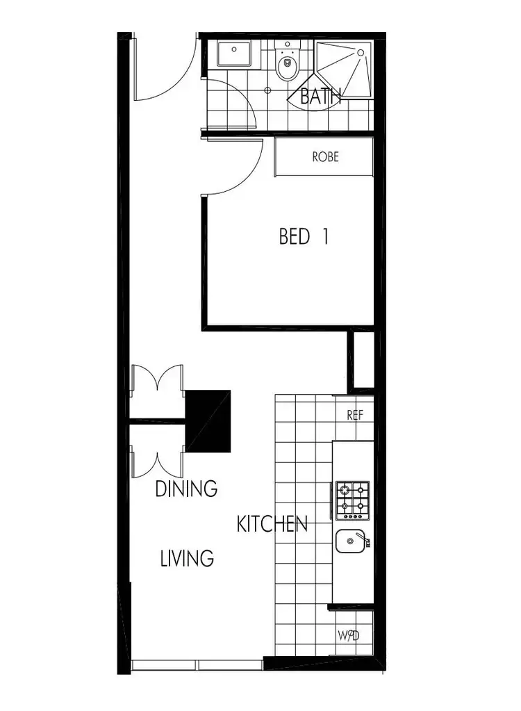 Floorplan of Homely apartment listing, 204/8 Exploration Lane, Melbourne VIC 3000