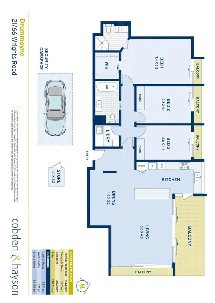 Floorplan of Homely apartment listing, 21/64-66 Wrights Road, Drummoyne NSW 2047