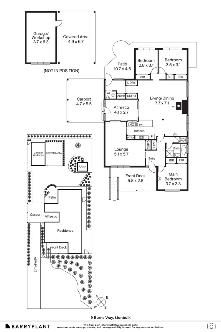 Floorplan of Homely house listing, 9 Burns Way, Monbulk VIC 3793