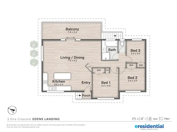 Floorplan of Homely house listing, 3 Eira Crescent, Edens Landing QLD 4207