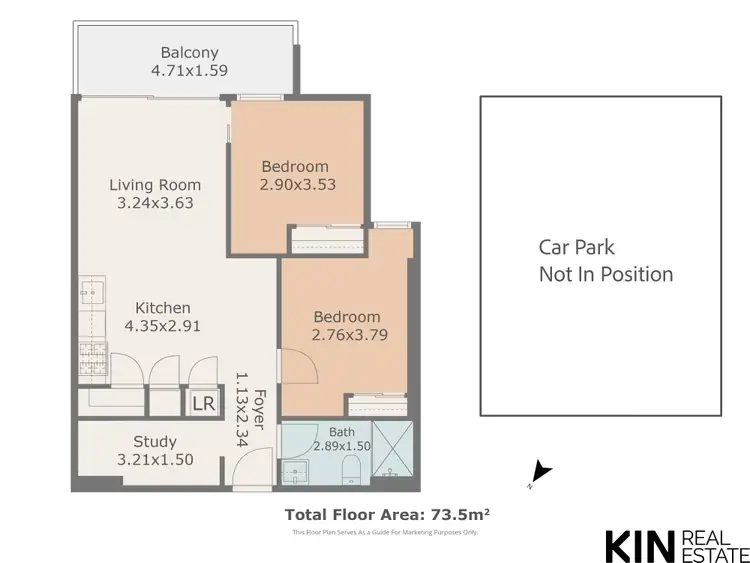 Floorplan of Homely apartment listing, 809/2 Caulfield Boulevard, Caulfield North VIC 3161