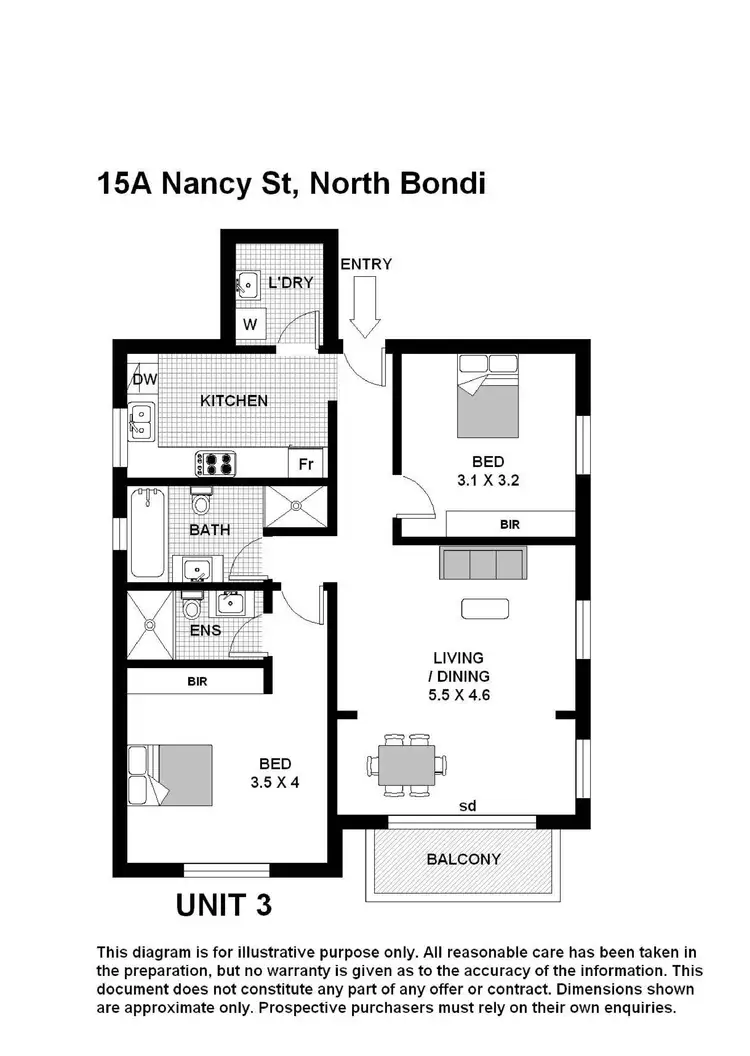 Floorplan of Homely unit listing, 3/15A Nancy Street, North Bondi NSW 2026