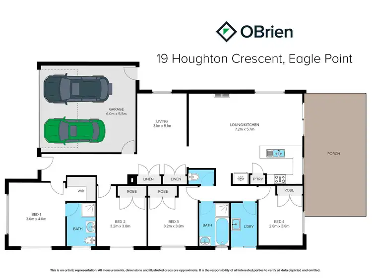 Floorplan of Homely house listing, 19 Houghton Crescent, Eagle Point VIC 3878