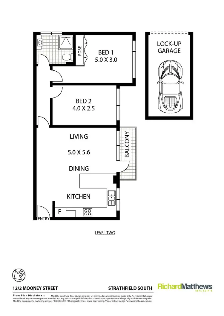 Floorplan of Homely apartment listing, 12/2 Mooney Street, Strathfield South NSW 2136