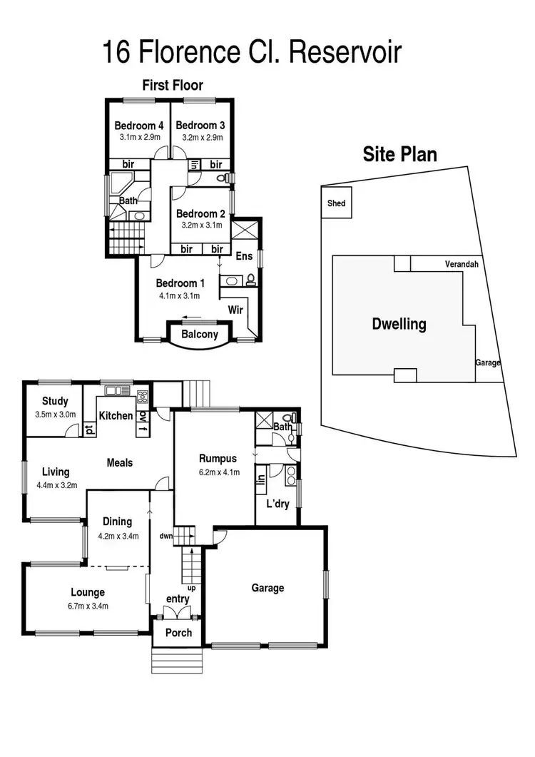 Floorplan of Homely house listing, 16 Florence Close, Reservoir VIC 3073