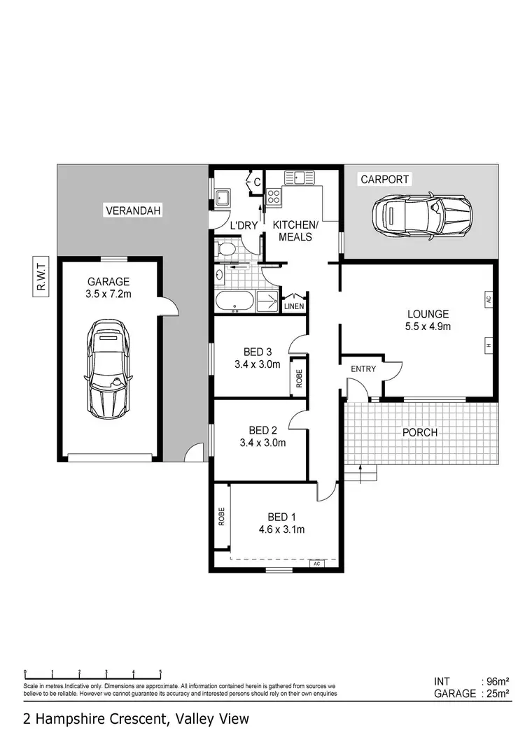 Floorplan of Homely house listing, 2 Hampshire Crescent, Valley View SA 5093