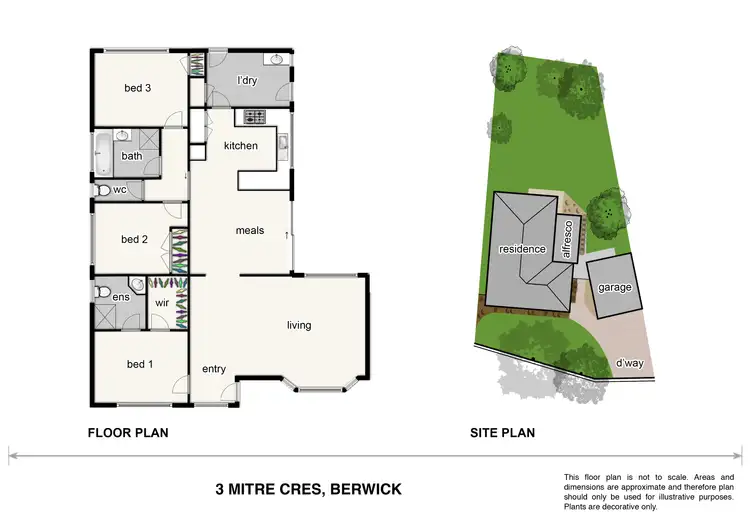 Floorplan of Homely house listing, 3 Mitre Crescent, Berwick VIC 3806