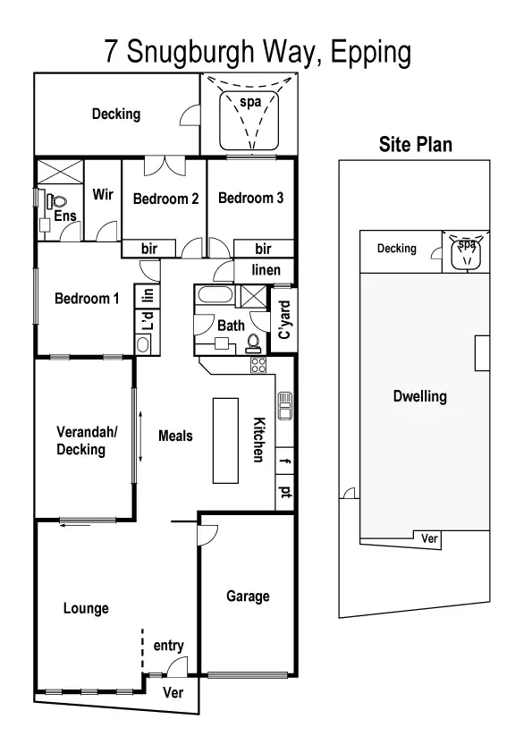 Floorplan of Homely house listing, 7 Snugburgh Way, Epping VIC 3076