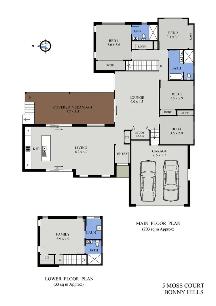 Floorplan of Homely house listing, 5 Moss Court, Bonny Hills NSW 2445