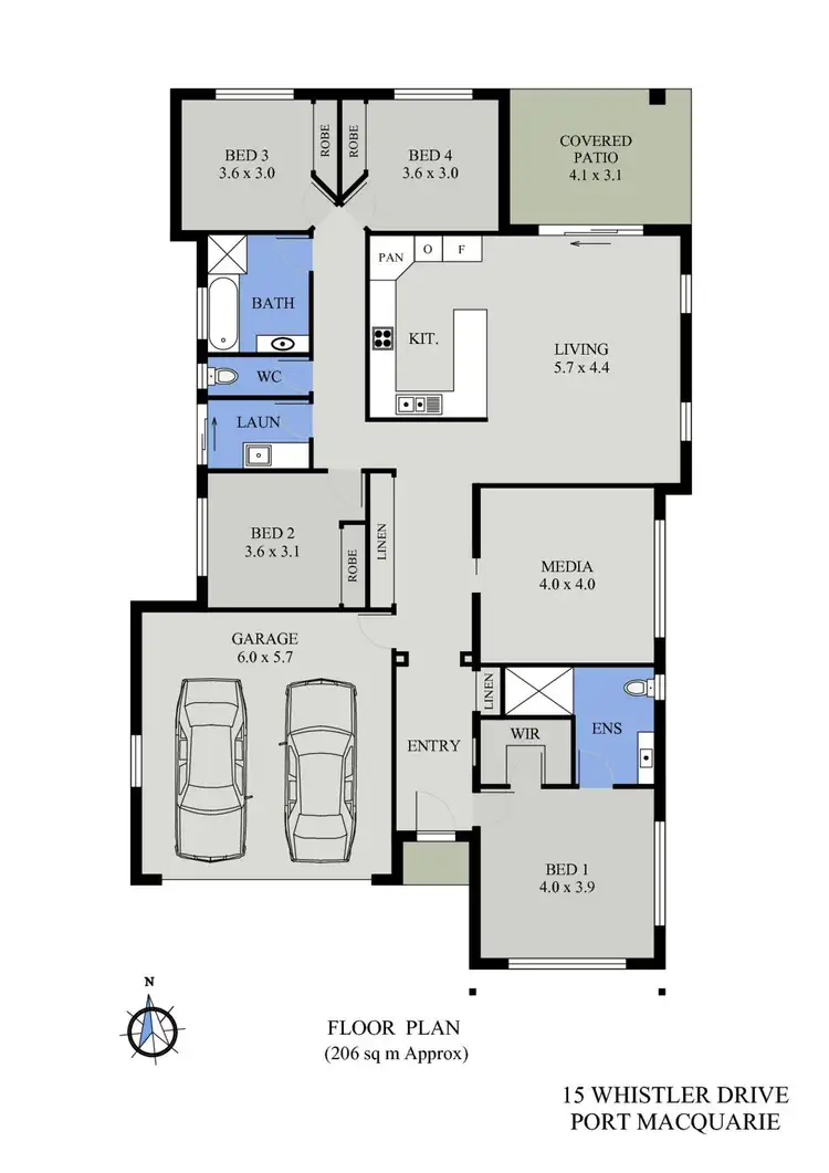 Floorplan of Homely house listing, 15 Whistler Drive, Port Macquarie NSW 2444