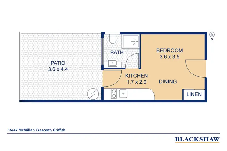Floorplan of Homely apartment listing, 36/47 McMillan Crescent, Griffith ACT 2603