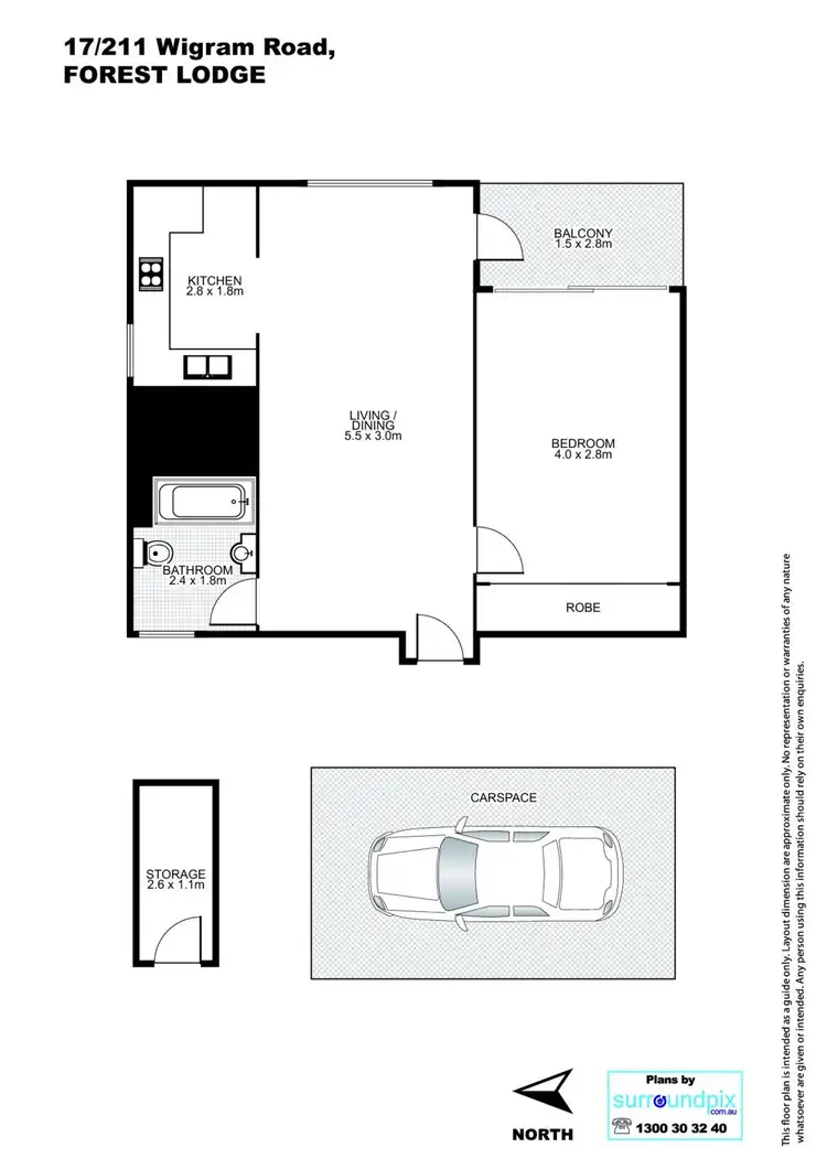 Floorplan of Homely unit listing, 17/211 Wigram Road, Forest Lodge NSW 2037