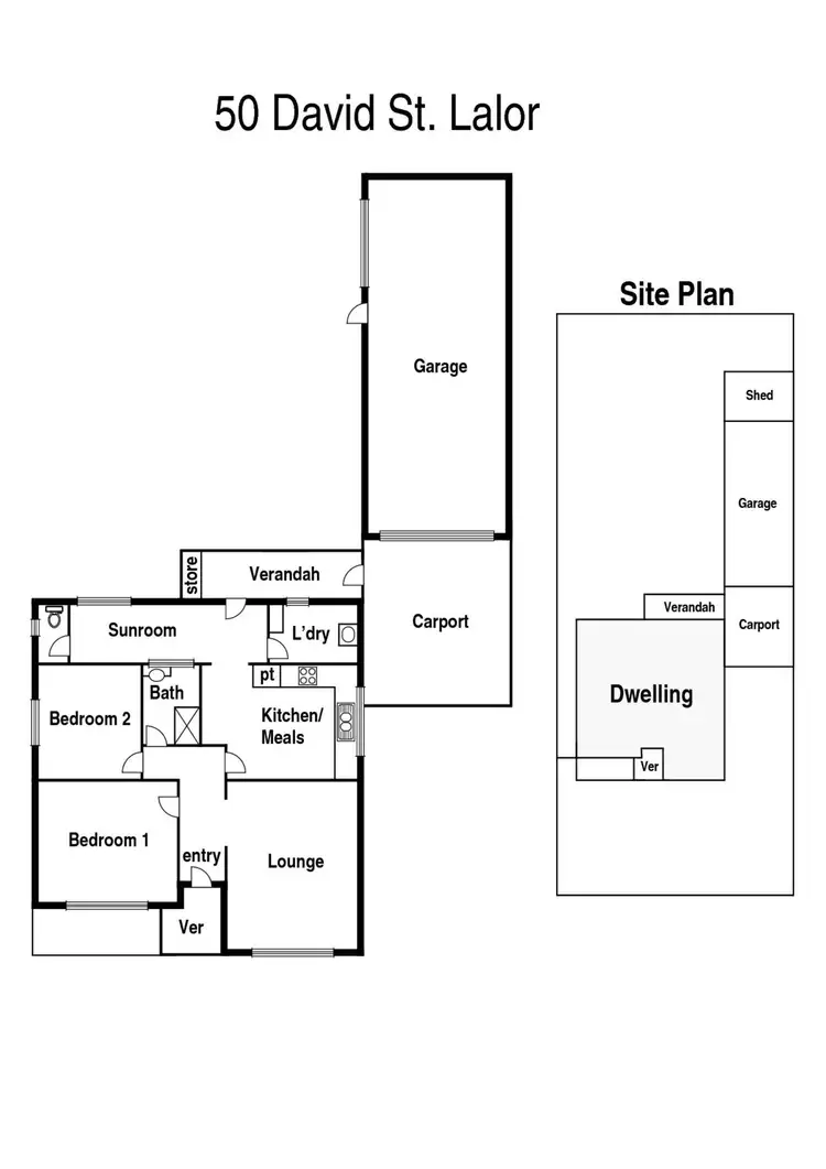 Floorplan of Homely house listing, 50 David Street, Lalor VIC 3075