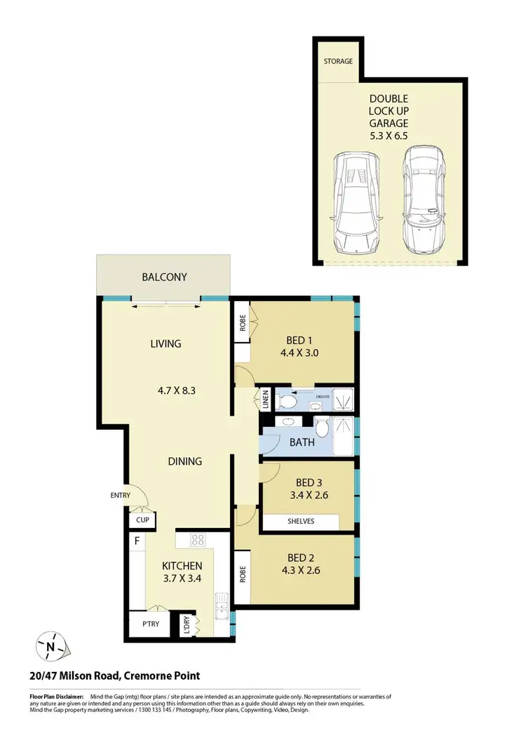 Floorplan of Homely apartment listing, 20/47-55 Milson Road, Cremorne Point NSW 2090