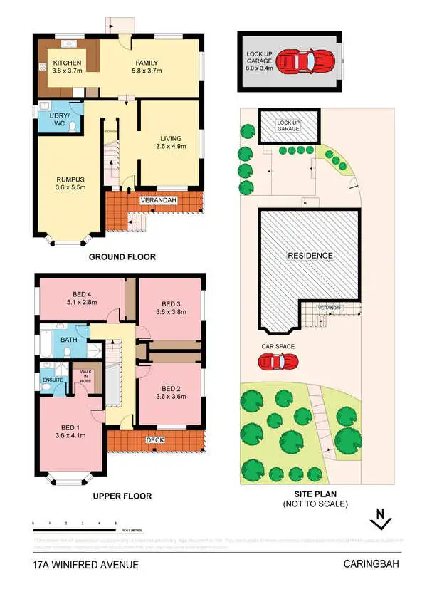Floorplan of Homely townhouse listing, 17A Winifred Avenue, Caringbah NSW 2229