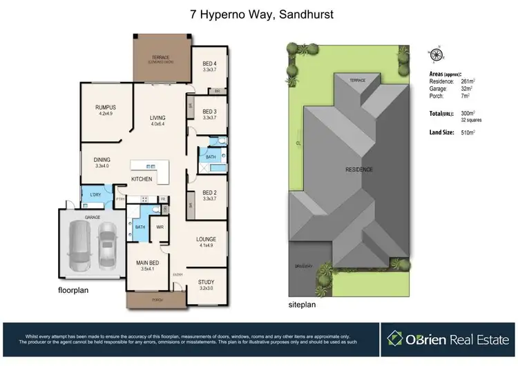 Floorplan of Homely house listing, 7 Hyperno Way, Sandhurst VIC 3977